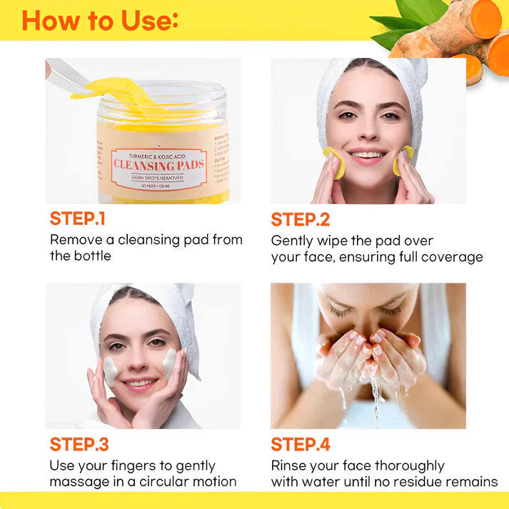 Turmeric Kojic Acid Cleansing Pads